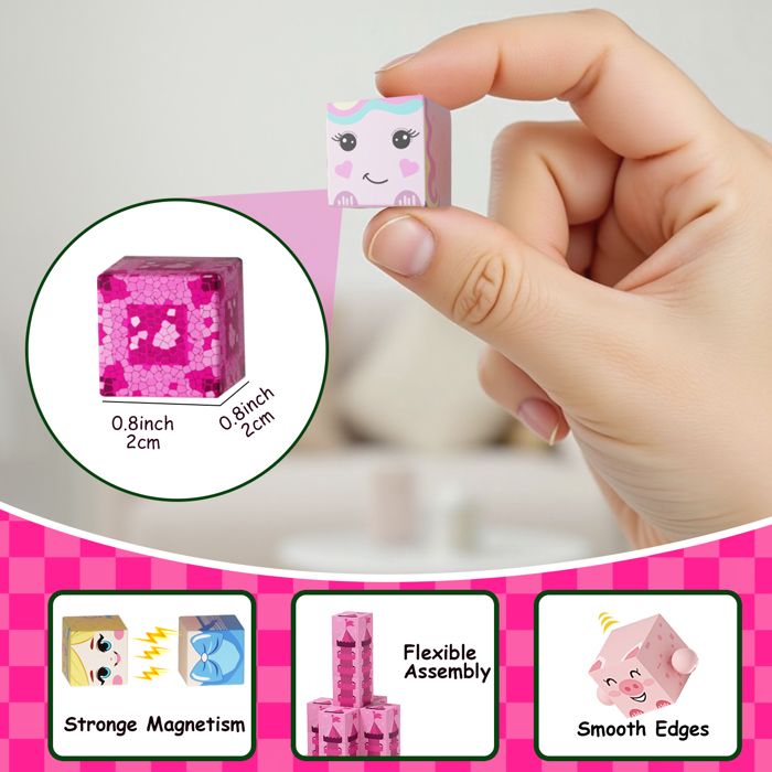 KiwiKids 100 Blocs De Construction Magnétiques Zomblock – Jouet Montessori STEM – Aimants Sécurisés – Cadeau Créatif Filles Garçons Dès 3 Ans