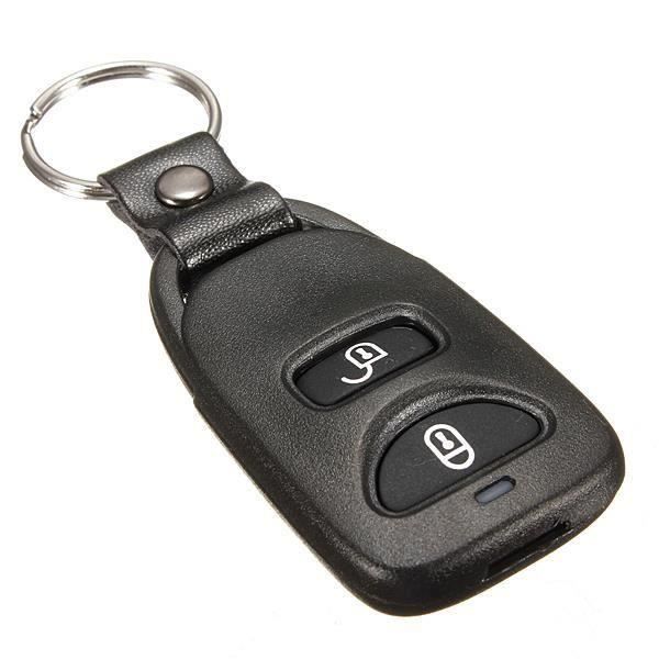 SHANGHONG Coque de clé Hyundai avec porte-clés en cuir véritable