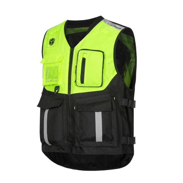 M vert veste de s curit r fl chissante pour moto gilet de