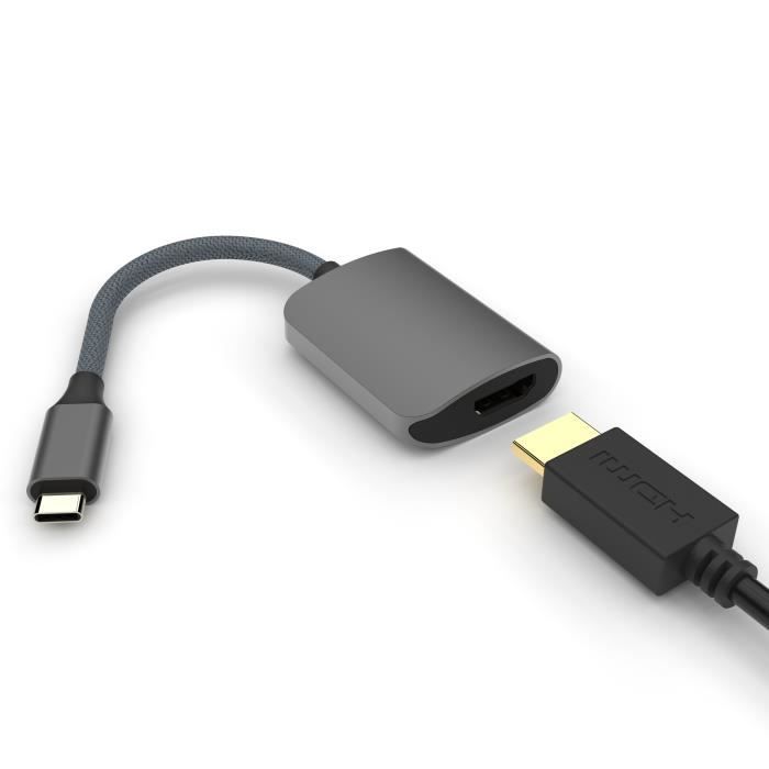 NGS - Adaptateur USB-C mâle vers HDMI femelle - 10 cm - noir Pas