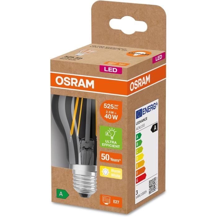 Osram Ampoule Led À Économie D Énergie, Ampoule À Filament En Verre