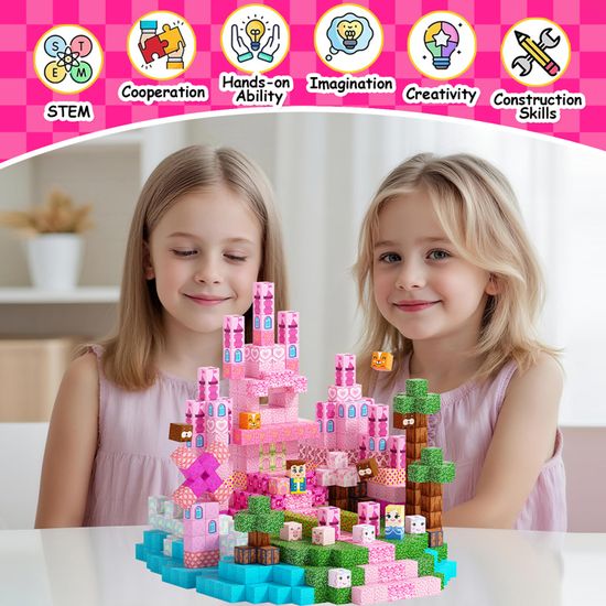 Blocs de construction magnétiques créatifs pour enfants Modèle fonctionnel amusa
