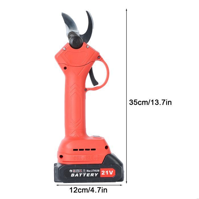 Sécateur Électrique Sans Fil Bravolu 30 Mm – Professionnel Avec 2 Batteries 2.0Ah Puissant Et Léger Pour Jardin, Arbres Fruitiers, Vignes Et Taille Précise