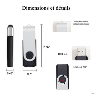 Clé Usb De 16 Go, Paquet De 5 Pièces, Borlterclamp Usb Mémoire Stick