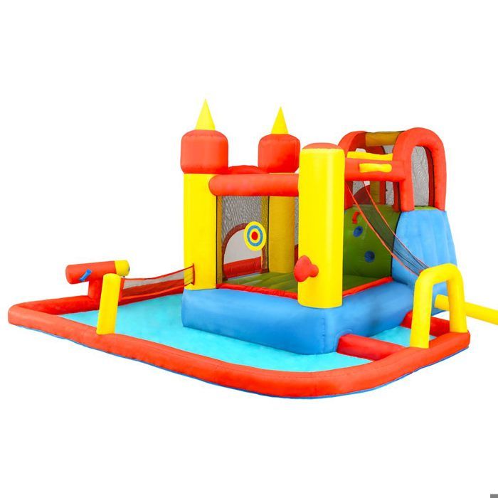 Château Gonflable Avec Toboggan Et Piscine 280x319x211 Cm Happy Hop à Château Gonflable Avec Toboggan Et Piscine 280x319x211 Cm Happy Hop à
