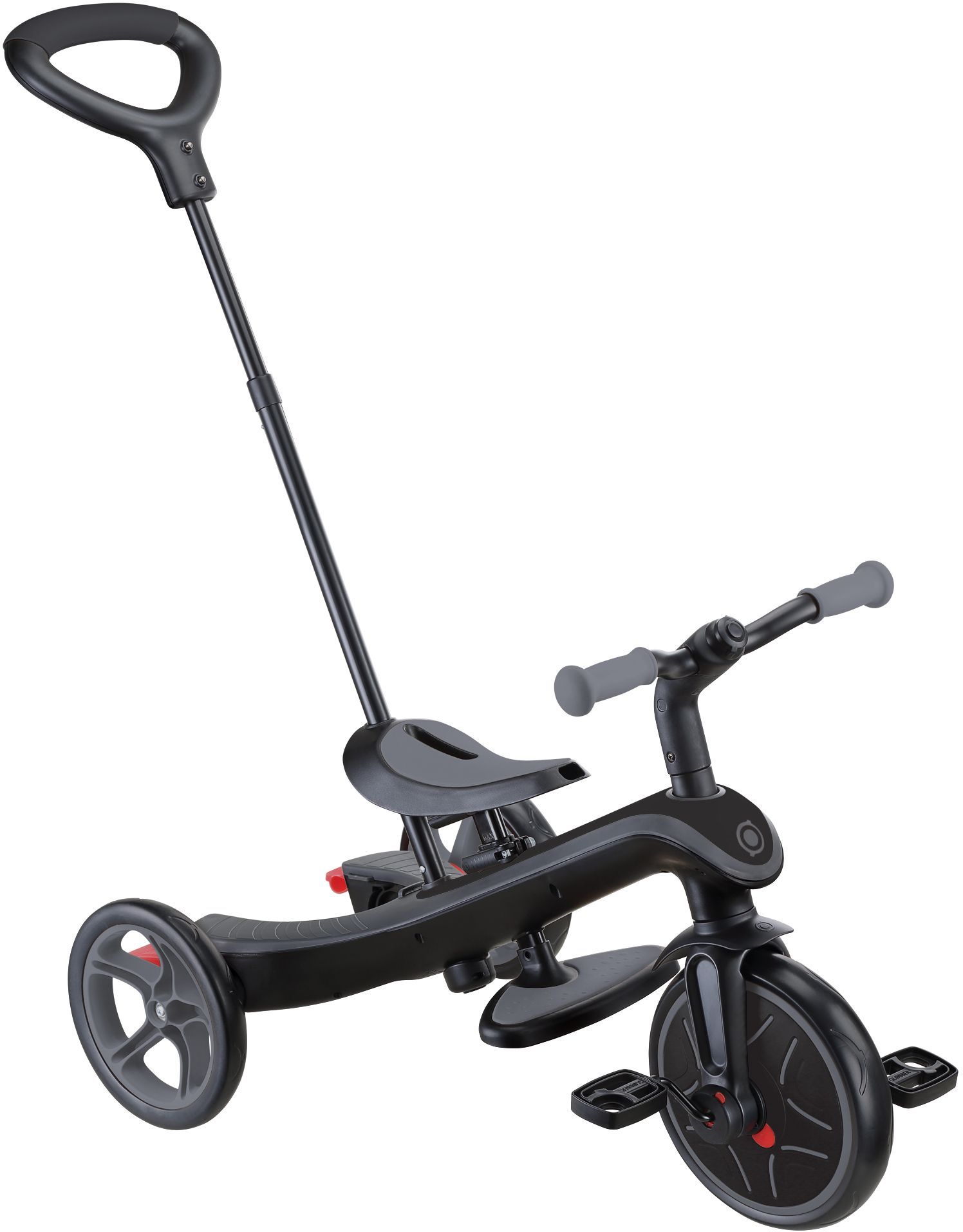 Tricycle à pédales avec barre de poussée - HUOLE - Rose - Pour enfant de 18 mois à 4 ans
