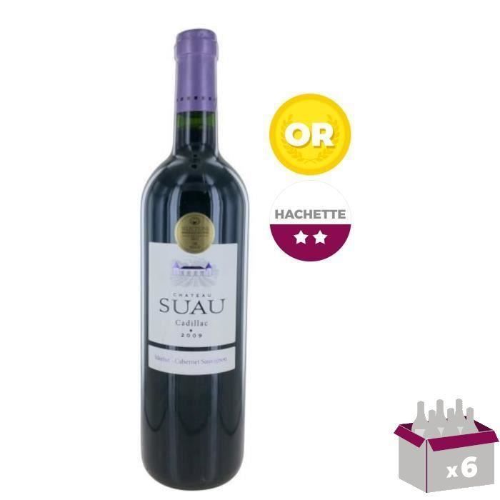 Château Suau Cadillac 2009 Côtes de Bordeaux - Vin rouge de Bordeaux x6