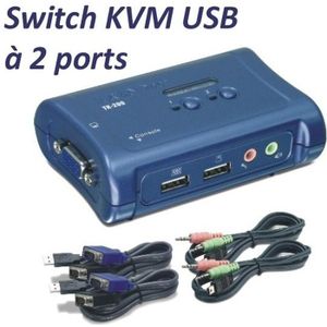 COMMUTATEUR KVM Trendnet switch KVM 2 ports VGA/USB TK209K