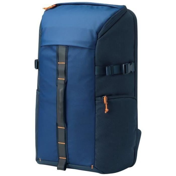 HP Sac à Dos Pavilion Tech Backpack 15.6  Bleu, Materiel résistant à l'eau, poche RFID, compartiment compatible TSA