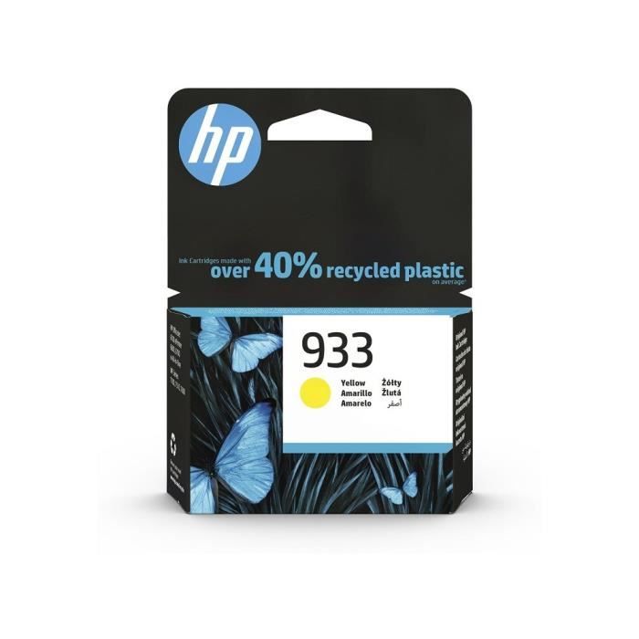 HP 933 Cartouche d'encre Jaune Authentique (CN060AE) pour imprimantes HP OfficeJet 7100