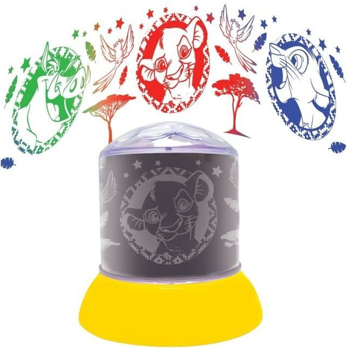 LE ROI LION Veilleuse Lampes de projection LED LED enfant LEXIBOOK - Projection sur 3 glaciers