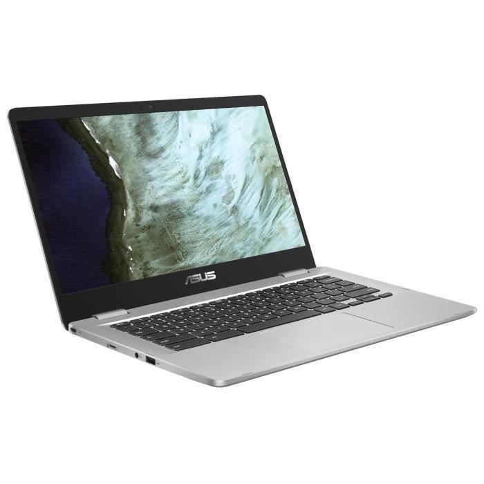 Ordinateur Portable Chromebook ASUS C423NA-BV0051 - 14- HD - Intel Celeron N3350 - RAM 4Go - Stockage 64Go eMMC - Chrome OS - AZERTY