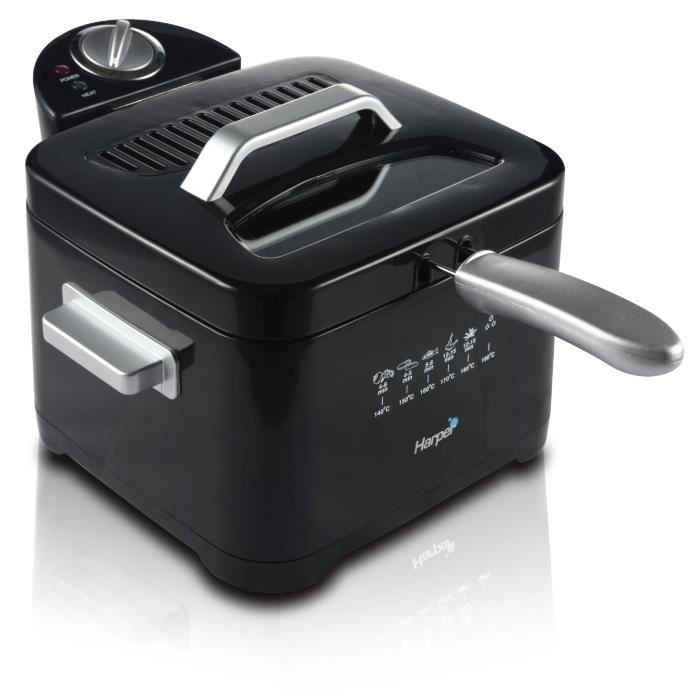 Harper Friteuse Noire&Argent DF2600BLCK/SILVER