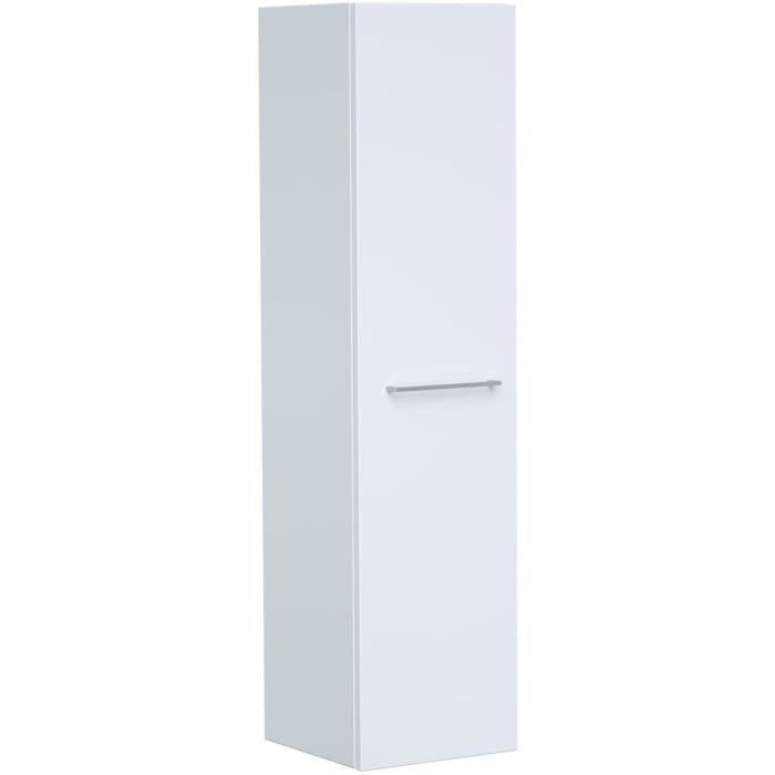 GLOSSY Colonne de salle de bain L 30cm - Blanc laqué brillant