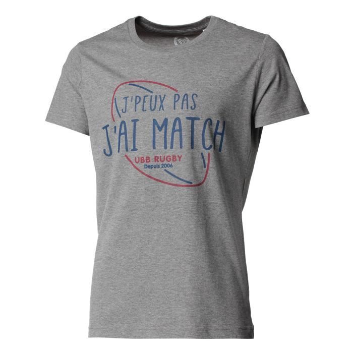 UBB T-shirt Supporter J'Peux Pas J'ai Match - Homme - Blanc