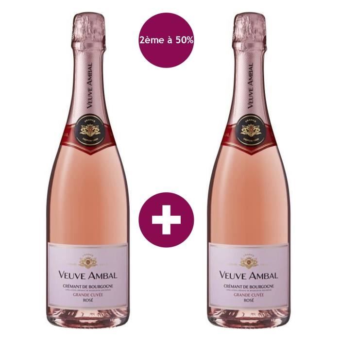 2ème à -50% - Veuve Ambal Grande Cuvée - Crémant de Bourgogne Rosé