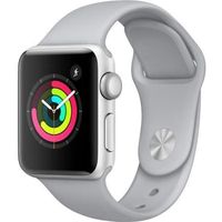 Apple Watch Series 3 GPS - Boîtier 38 mm Argent Aluminium - Bracelet Gris brouillard (2017) - Reconditionné - Excellent état