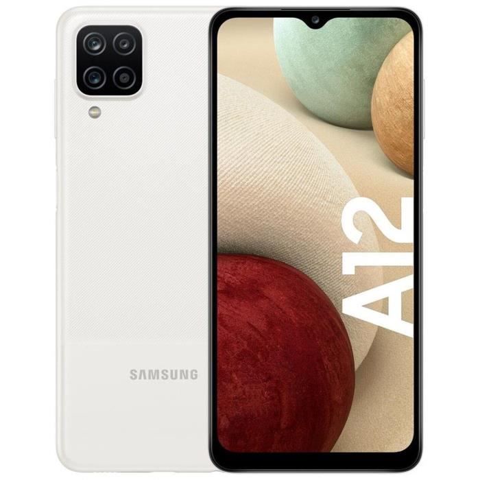 Samsung Galaxy A12 Blanc 64 Go - Reconditionné - Excellent état