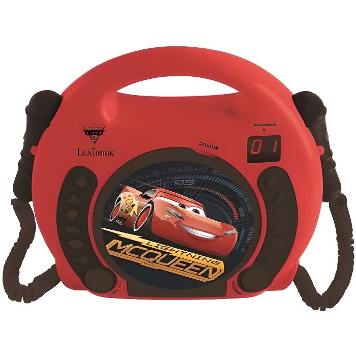 Karaoké CD CARS Lecteur avec 2 micros LEXIBOOK