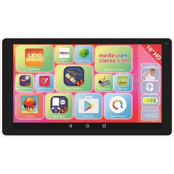 LEXIBOOK LexiTab® Indigo Tablette enfant 10-avec Utilisation parentale, fabrication et contrôle éducation