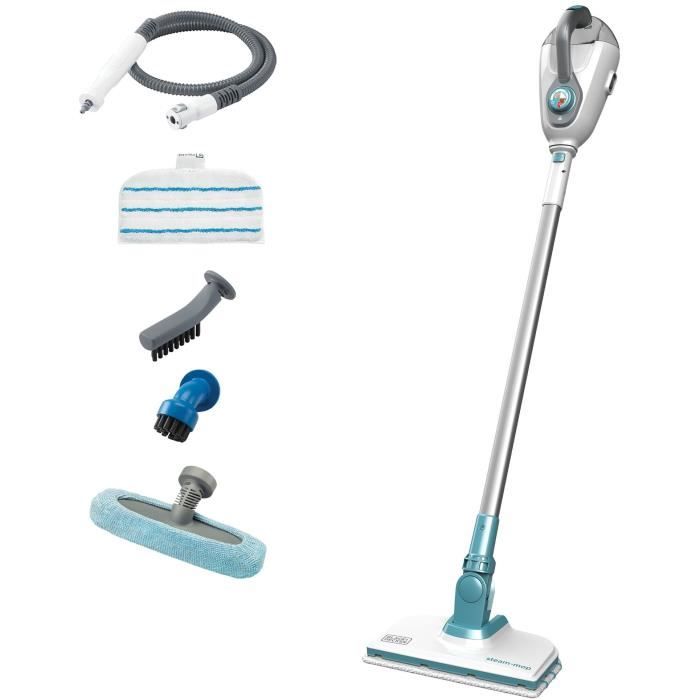 BLACK+DECKER - FSMH1300FX-QS - Balai vapeur avec nettoyeur à main 1600W - 6 accessoires -Temps de Chauffe 15s - Réservoir 500 ml