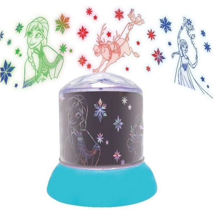 LA REINE DES NEIGES Projecteurs LED Veilleuse avec projection LEXIBOOK - Projection sur 3 glaciers