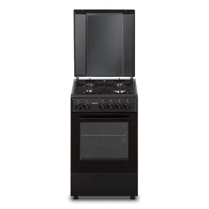 Cuisinière gaz OCEANIC OCEACG50GB - 4 feux - L49,8 xP61 xH 86 cm - Noir