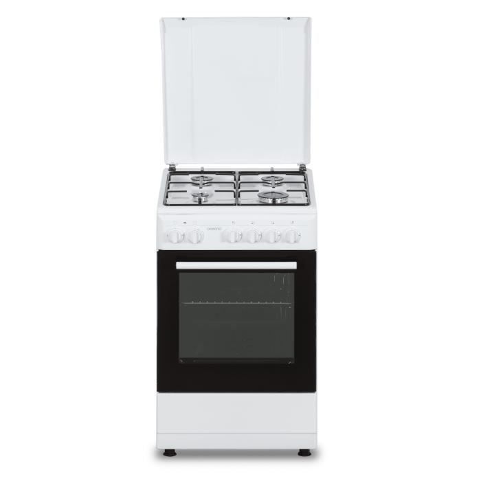 Cuisinière gaz OCEANIC OCEACG50GW - 4 feux - L49,8 xP61 xH 86 cm - Blanc