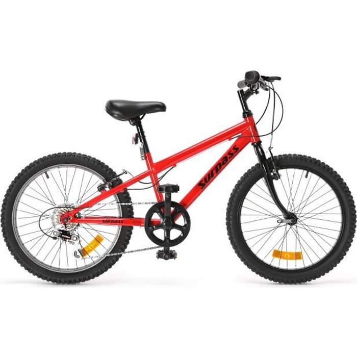 VTT 20 pouces 6 Vitesses Mixte- Surpass - Rouge