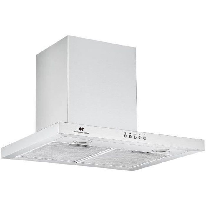 Hotte décorative murale CONTINENTAL EDISON CEH6060IX 60 cm - Inox