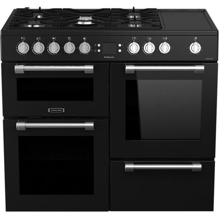 LEISURE CK100F320KG - Piano de cuisson table gaz-5 foyers-5,8kWh-Fours électrique:3 cavités-58-60L-A-Noir