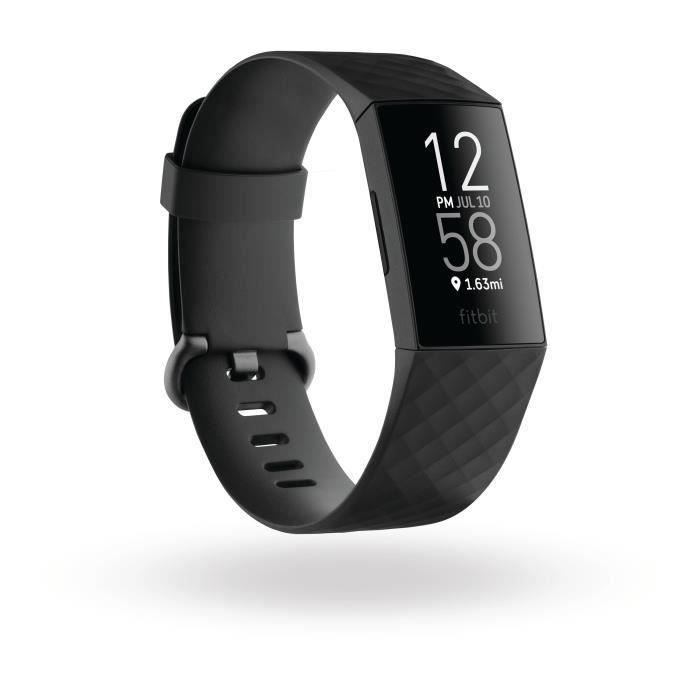 FITBIT Charge 4 - Bracelet connecté (NFC), Black/Black