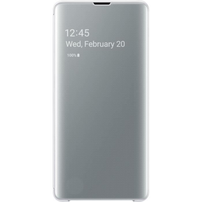 Coque Smartphone Samsung Clear View Cover Pour Samsung Galaxy S10+ Blanc