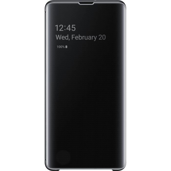 Samsung Clear View cover S10+ Noir