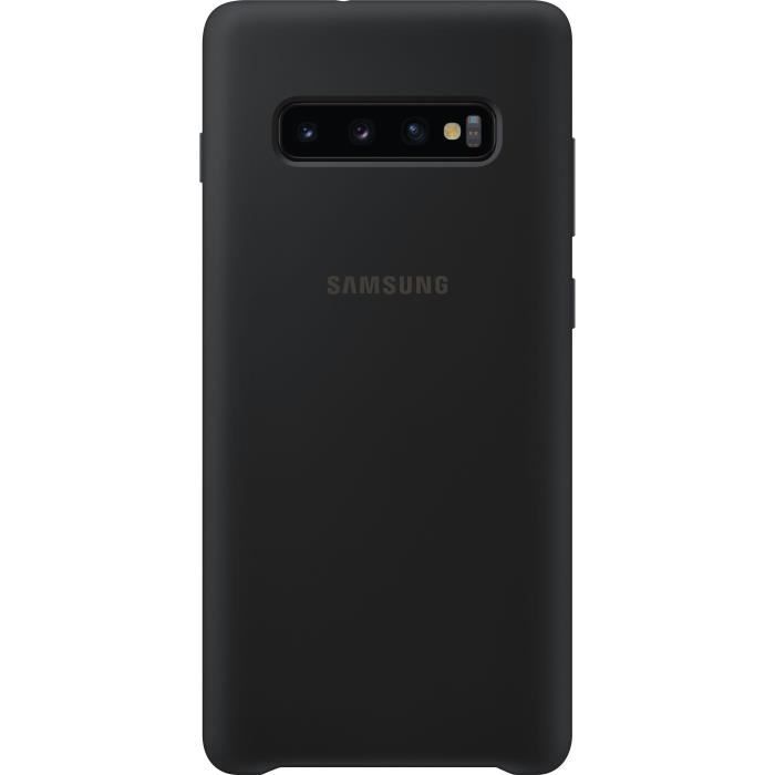 Samsung Coque Silicone S10+ ultra fine - Noir