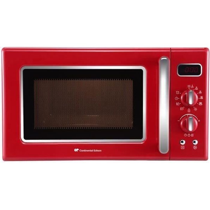 Micro-ondes monofonction CONTINENTAL EDISON MO20RV Rouge L43,95 x H25,82 x P35,83 cm 20L