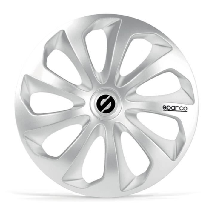 SPARCO 4 Enjoliveurs 13 Pouces Sicilia Argent