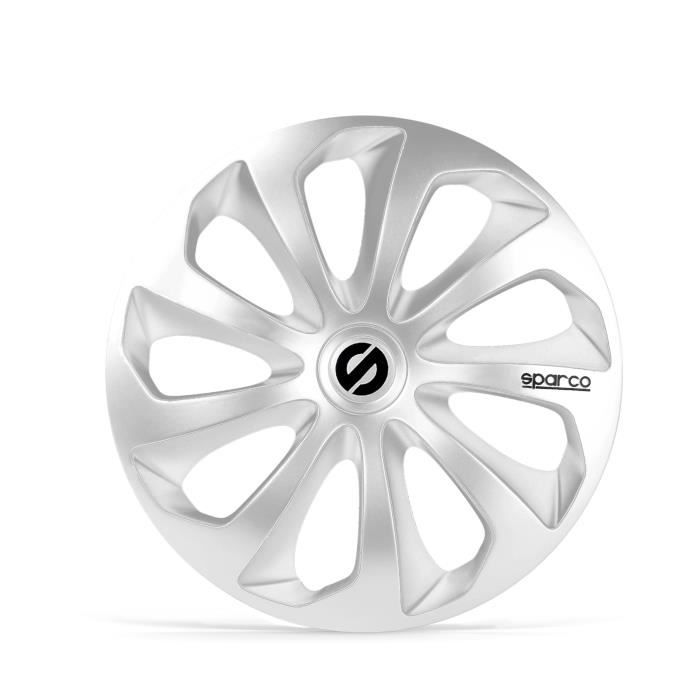 SPARCO 4 Enjoliveurs de roues - Sicilia - SPC1470SV - 14- - Gris