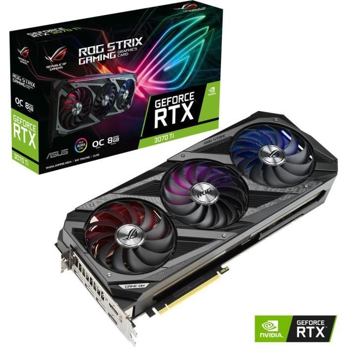 Carte Graphique - ASUS - ROG Strix RTX 3070 Ti O8G Gaming - ROG-STRIX-RTX3070TI-O8G-GAMING