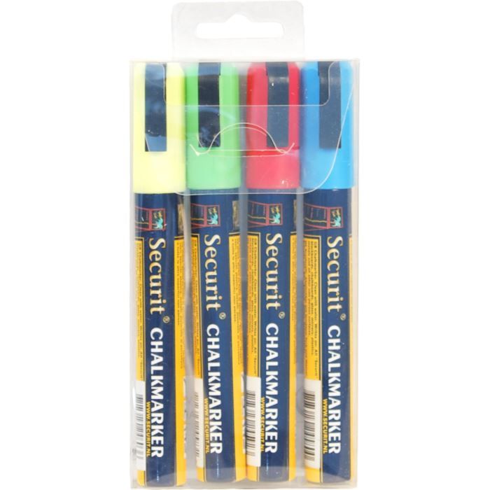 Lot de 4 feutres craie coloris assortis