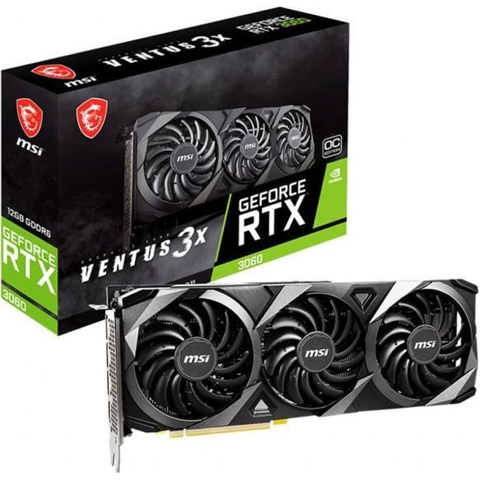 MSI GeForce RTX 3060 VENTUS 3X - 12 Go OC