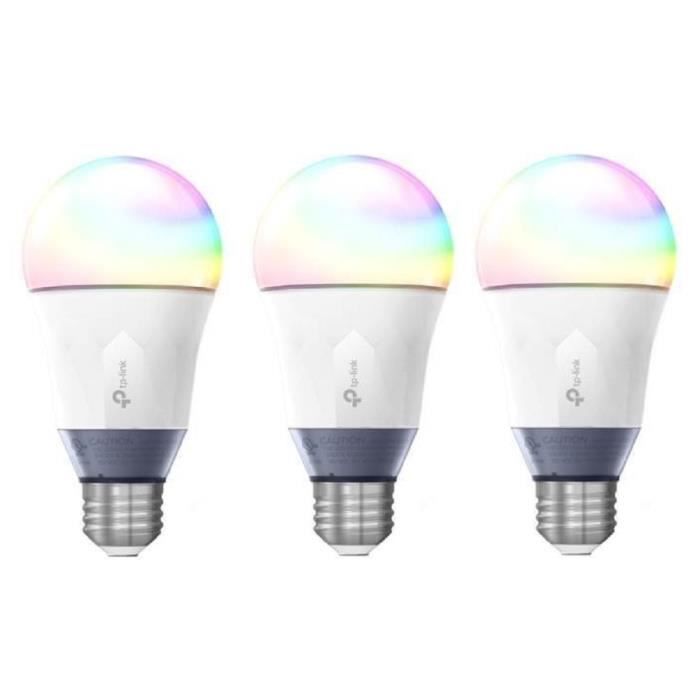 TP-LINK Lot de 3 Ampoules LED LB130 connectées Wi-Fi E27 avec changement de couleur, de blanc et de luminosité