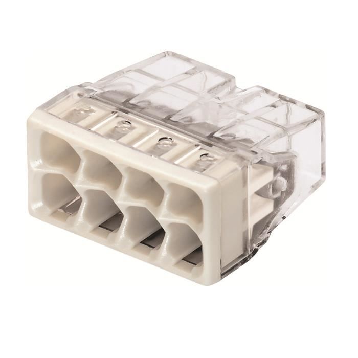 WAGO Blister de 10 bornes 2273 8 entrées 0,5 à 2,5 mm² transparentes