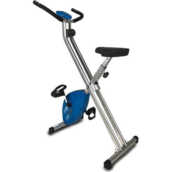 FYTTER Vélo statique ultra-pliable RA-0XB avec 3 kg de roue d'inertie et 6 fonctions. Écran LCD avec contrôle du rythme cardiaque.