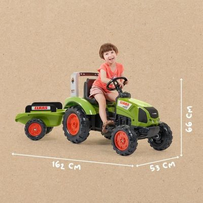 Tracteur à pédales Claas avec remorque 2 à 5 ans - FALK - Mr.Bricolage