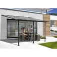 Toit-terrasse aluminium 15,38 m² - 501 x L 307 cm - Gris anthracite-1