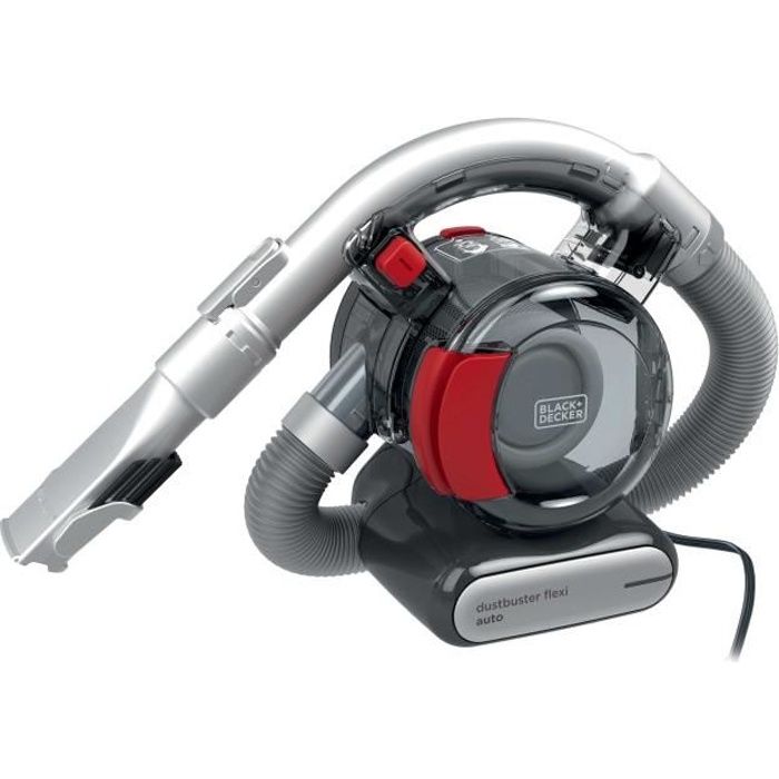 BLACK+DECKER PD1200AV Dustbuster Flexi Auto - Aspirateur à main 12V - Connexion voiture - action cyc