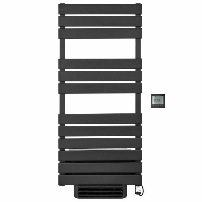 Sèche-Serviettes Électrique Programmable FABIN - 1375x480mm Noir Mat
