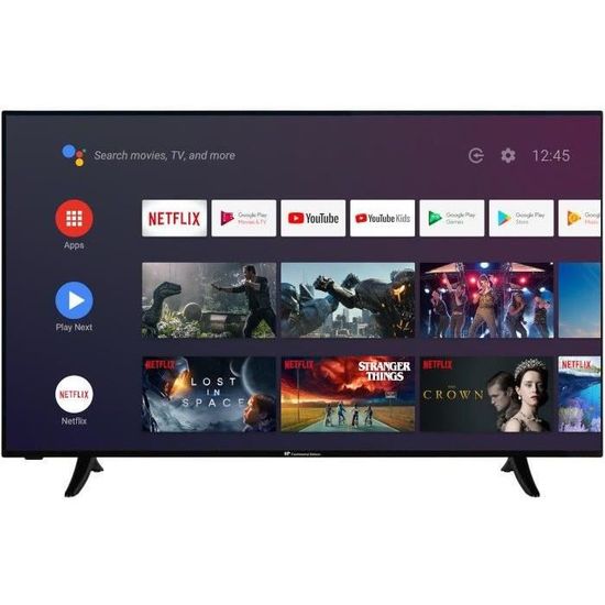 CONTINENTAL EDISON Android Smart TV LED 4K UHD - 55"(139cm) - HDR 10 -WiFi - Bluetooth - HDMIx4 - USBx2