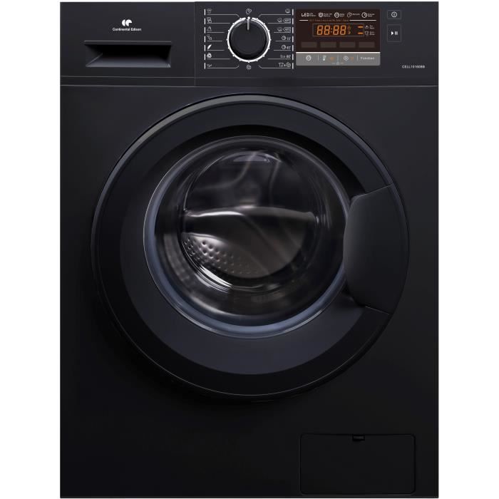 Lave-linge frontal CONTINENTAL EDISON 10kg/1600trs - A+++-30%AA MOTEUR  INDUCTION display - départ différé Noir - Cdiscount Electroménager